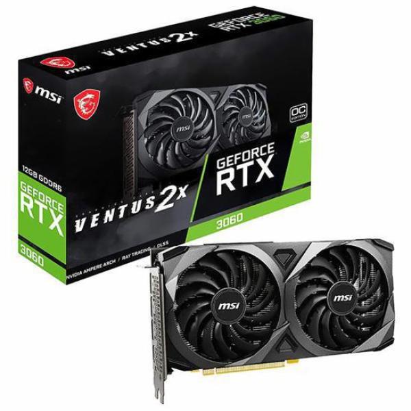 Placa de Vídeo MSI GeForce RTX3060 Ventus 2X OC 12GB GDDR6 PCI-Express