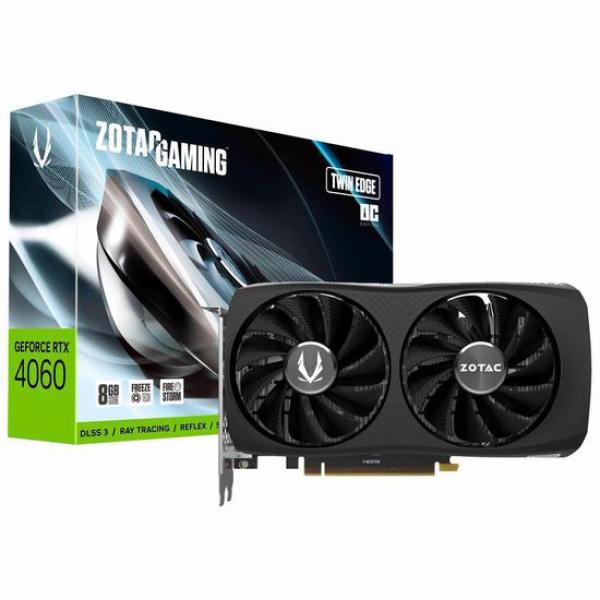 Placa de Vídeo Zotac GeForce RTX4060 Twin Edge OC 8GB GDDR6 PCI-Express